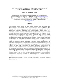 Development of Environmental Code of Conduct in Dajti National Park