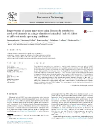Improvement of Power Generation Using Shewanella Putrefaciens