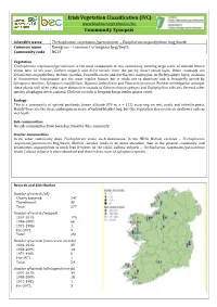 Irish Vegetation Classification (IVC) Community Synopsis
