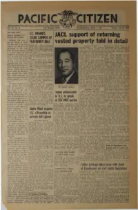 JACL Support of Returning Vested Property Told in Detail