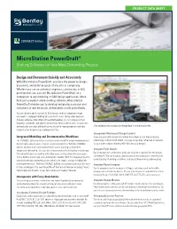 Microstation Powerdraft® Drafting Software for Your Most Demanding Projects