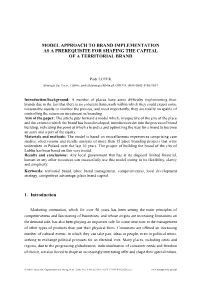 Model Approach to Brand Implementation As a Prerequisite For