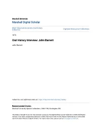 Oral History Interview: John Barnett