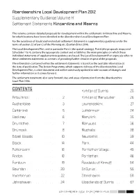 Settlement Statements Kincardine and Mearns