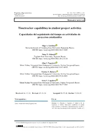 Timetracker Capabilities in Student Project Activities