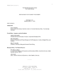 Uncorrected Transcript