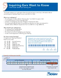 A Fact Sheet About Your Hearing Test
