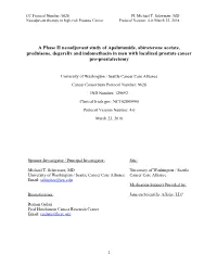 A Phase II Neoadjuvant Study of Apalutamide, Abiraterone Acetate, Prednisone, Degarelix and Indomethacin in Men with Localized Prostate Cancer Pre-Prostatectomy