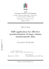 ESB Application for Effective Synchronization of Large Volume Measurements Data