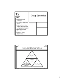 Group Dynamics Chapter