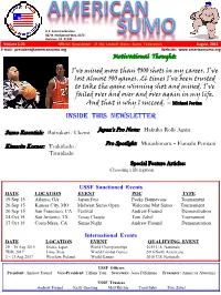 Inside This Newsletter