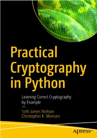 Learning Correct Cryptography by Example — Seth James Nielson Christopher K