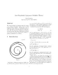 Low Regularity Lyapunov Stability Theory