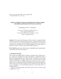 Notes on Euler's Work on Divergent Factorial Series and Their Associated