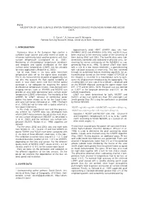 P4.14 Validation of Lake Surface Water Temperatures Derived from Noaa Avhrr and Modis Data