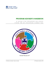 Program Adviser's Handbook