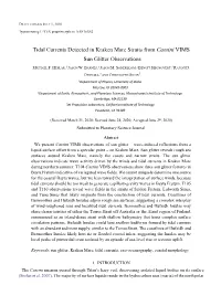 Tidal Currents Detected in Kraken Mare Straits from Cassini VIMS Sun Glitter Observations