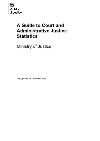 A Guide to Court and Administrative Justice Statistics