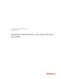 Deploying Oracle Beehive with Apple Iphones and Ipads