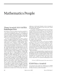 Mathematics People