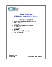 Team Jefferson 2010 Business Cluster Report