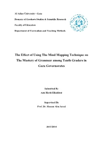 The Effect of Using the Mind Mapping Technique on the Mastery of Grammar Among Tenth Graders In