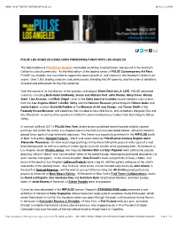 Wrap-Up of the First Edition of Pulse La