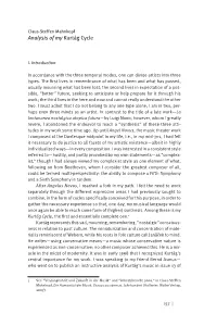 Analysis of My Kurtág Cycle