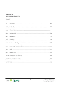 Appendix Ii Baseline Information