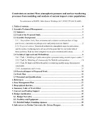 Constraints on Ancient Mars Atmospheric Pressure and Surface Weathering Processes from Modeling and Analysis of Ancient Impact Crater Populations