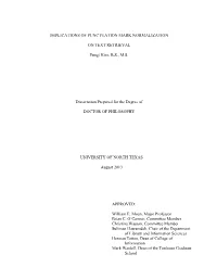 Implications of Punctuation Mark Normalization on Text Retrieval. Doctor Of