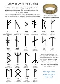 Learn to Write Like a Viking