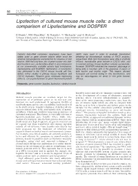 Lipofection of Cultured Mouse Muscle Cells: a Direct Comparison of Lipofectamine and DOSPER