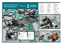 Map of Sunderland and University Campuses