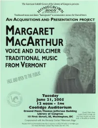 Margaret Macarthur Event Flyer
