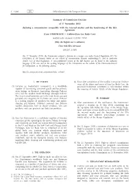 Summary of Commission Decision of 17 November 2010 Declaring A