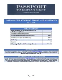 Your Source for Networking, Training & Job Opportunities