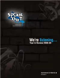 2008-2009 We're Listening...Year in Review