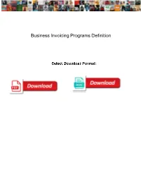 Business Invoicing Programs Definition