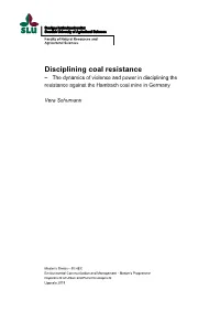 Disciplining Coal Resistance – the Dynamics of Violence and Power in Disciplining the Resistance Against the Hambach Coal Mine in Germany