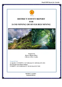 District Survey Report for Sand Mining Or River Bed Mining
