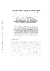 Geometrical Optical Illusion Via Sub-Riemannian Geodesics in the Roto-Translation Group