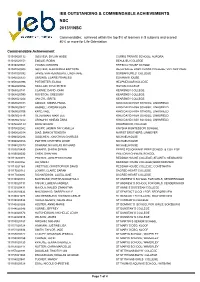 Ieb Outstanding & Commendable Achievements