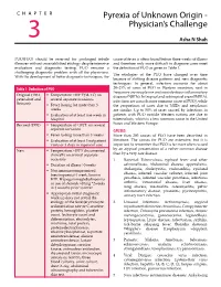 Pyrexia of Unknown Origin - Physician’S Challenge