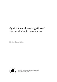 Synthesis and Investigation of Bacterial Effector Molecules