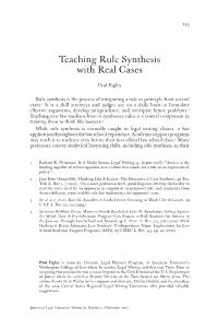 Teaching Rule Synthesis with Real Cases