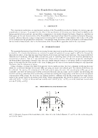 The Franck-Hertz Experiment