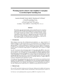 Working Hard to Know Your Neighbor's Margins: Local Descriptor Learning