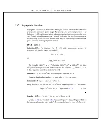 13.7 Asymptotic Notation