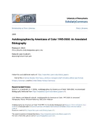 An Annotated Bibliography